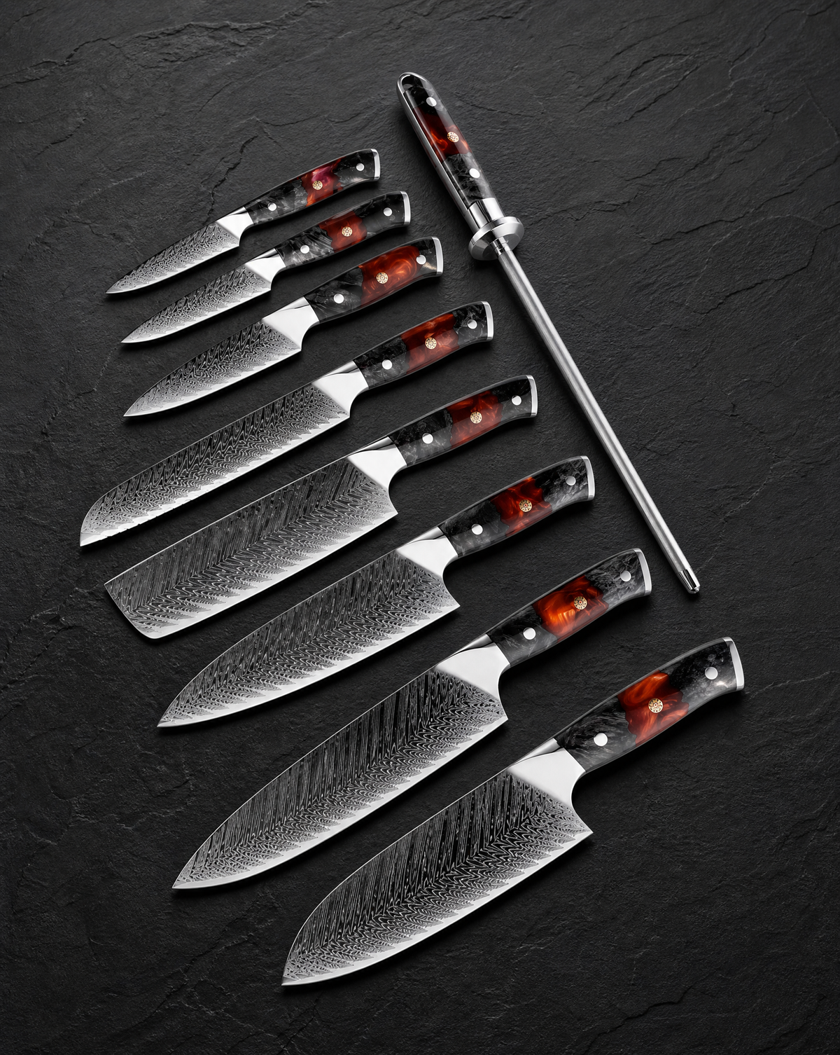 Ember Damascus Series Set