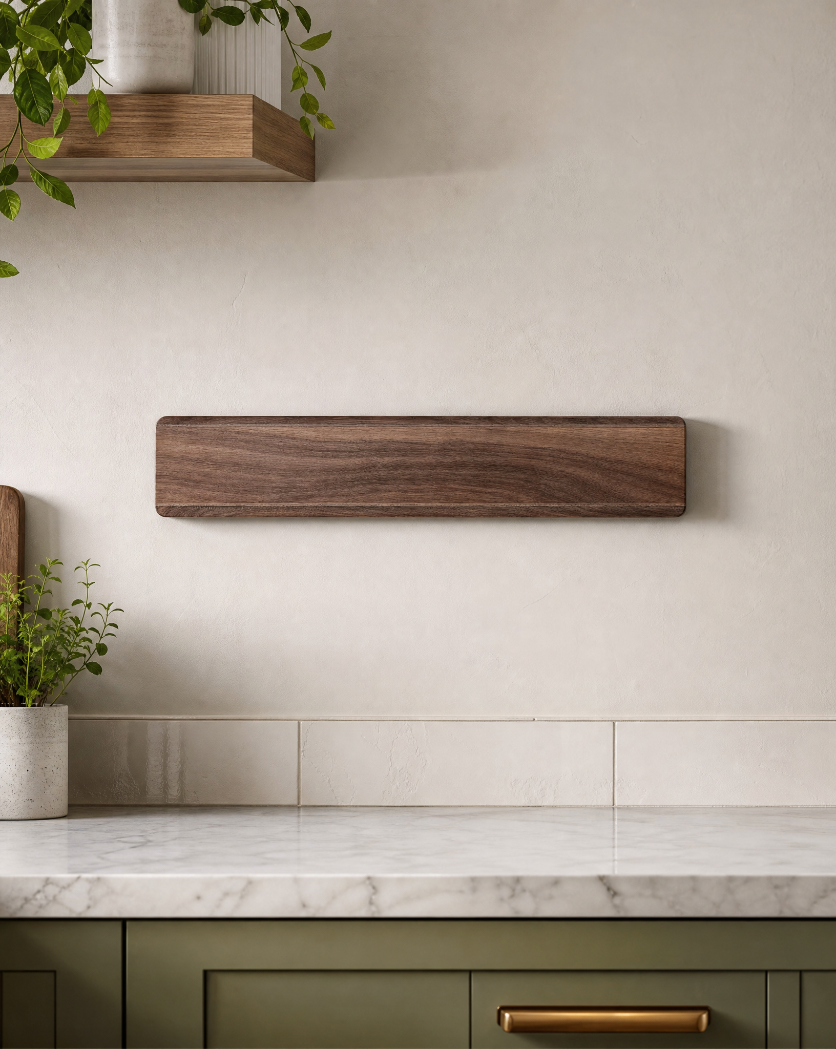 Walnut Magnetic Knife Strip
