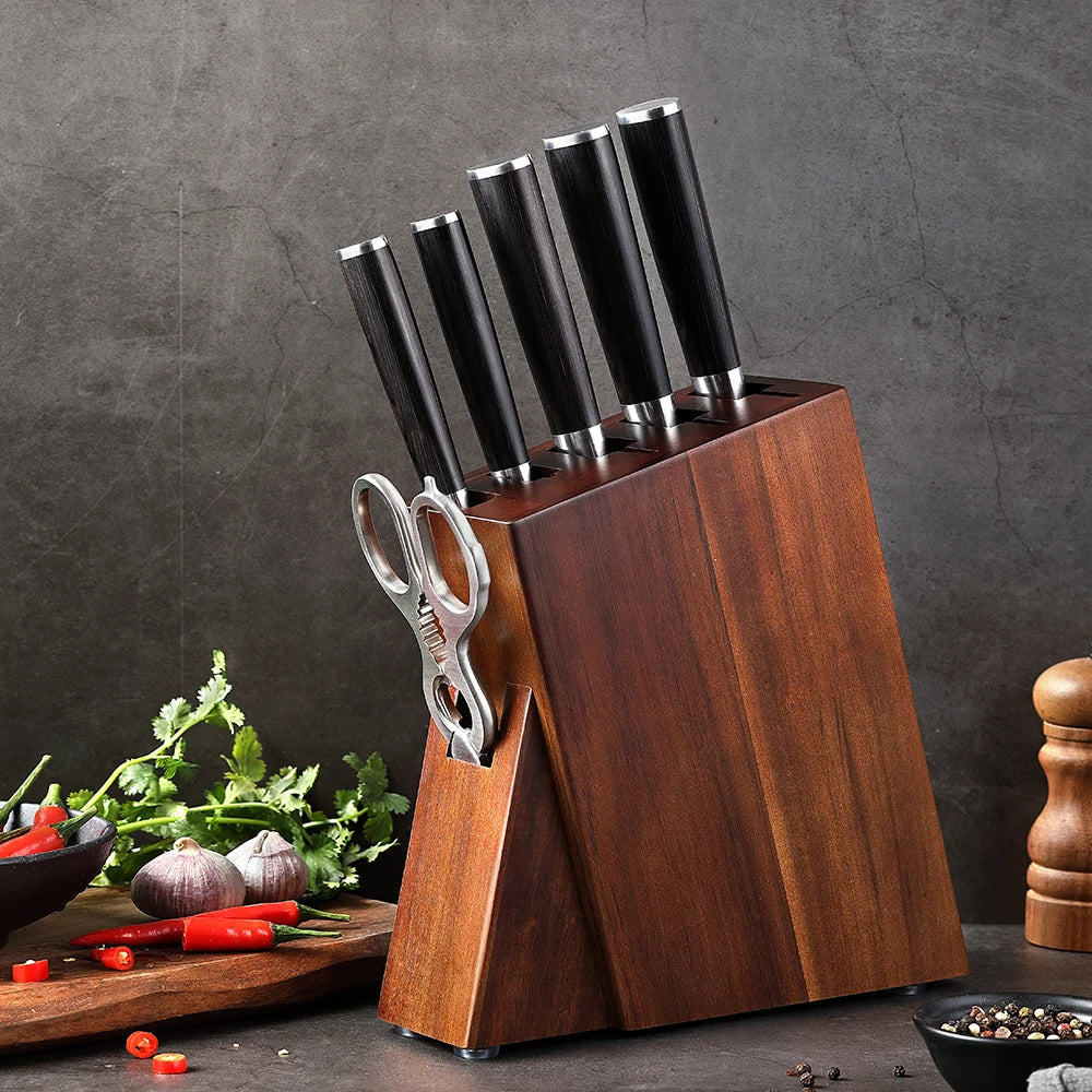 Acacia Wood Knife Block