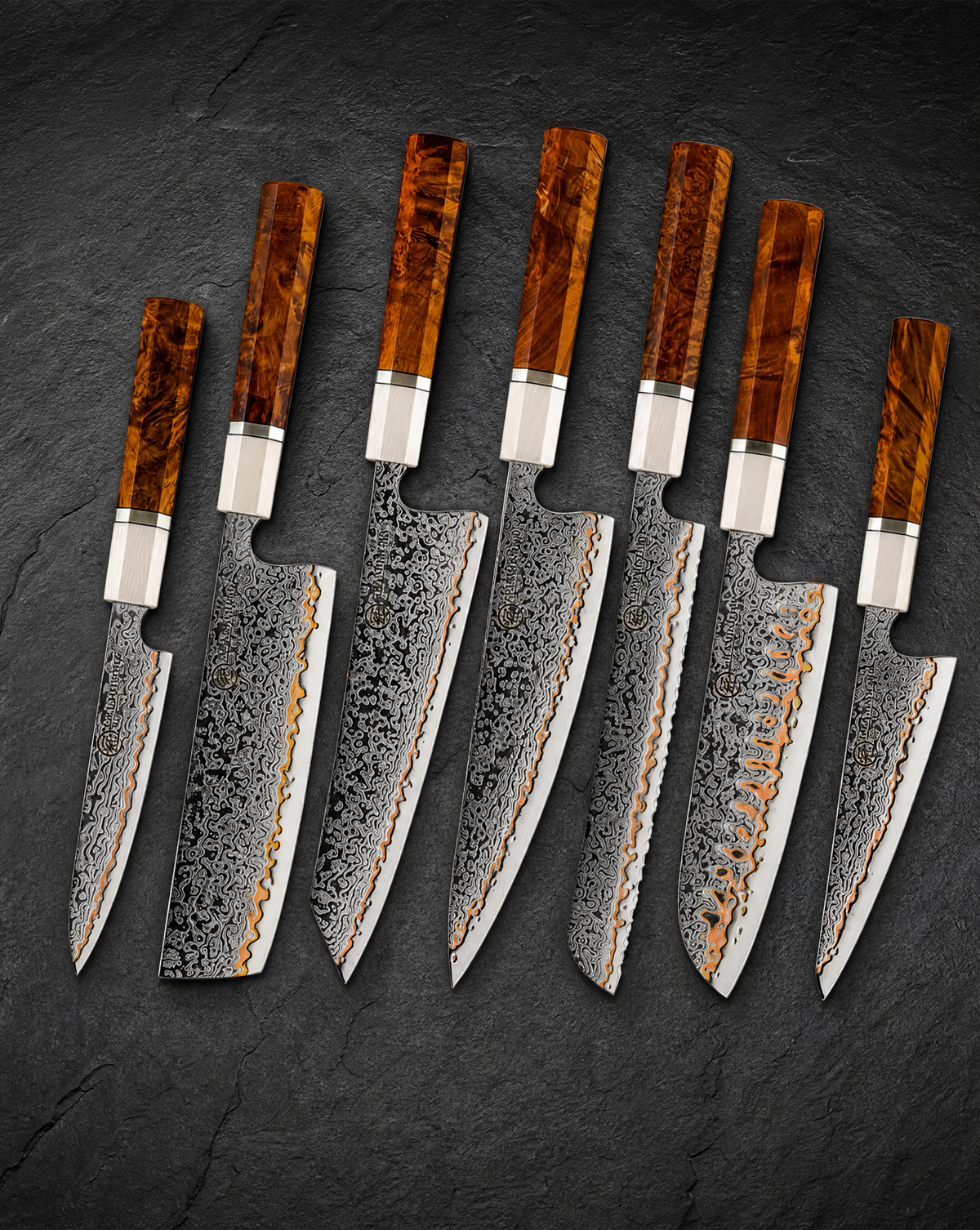 Ivory Wood Damascus Series